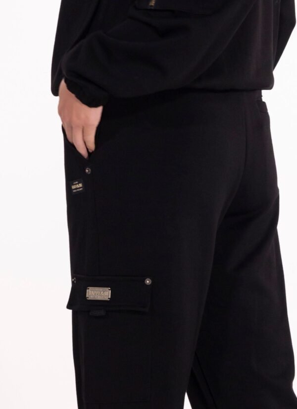 PANTALON RELAX FIT CARGO CAMILLE NOIR - Image 5