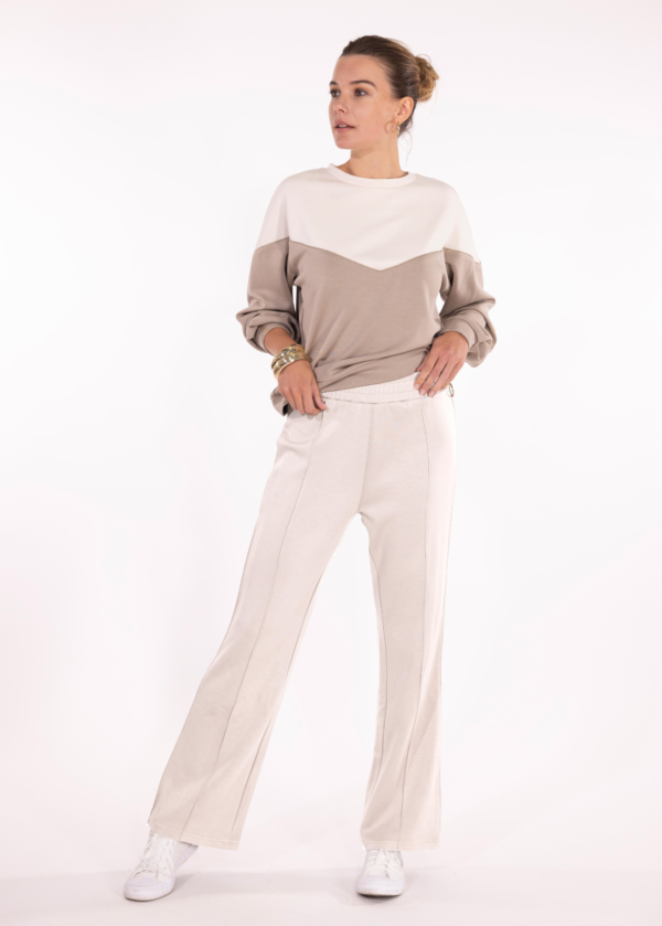 PANTALON DROIT COUTURE JESSIE CRÈME