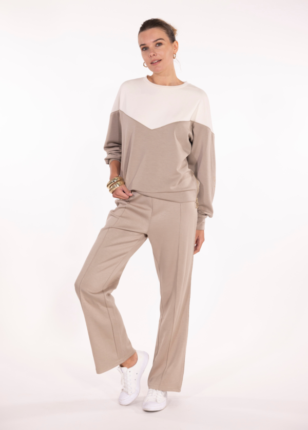 PANTALON DROIT COUTURE JESSIE BEIGE