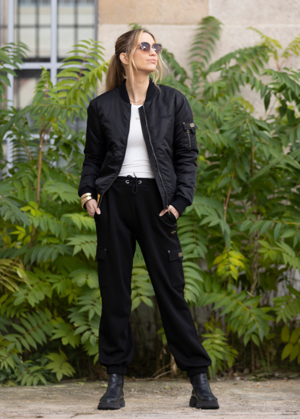 PANTALON RELAX FIT CARGO CAMILLE NOIR