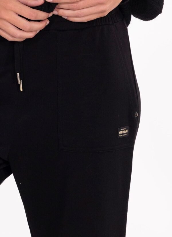 PANTALON DROIT À POCHES ANDY NOIR - Image 4