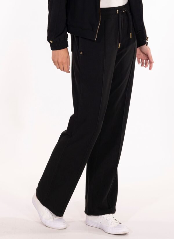 PANTALON DROIT MICROPOLAIRE SALMA NOIR - Image 4