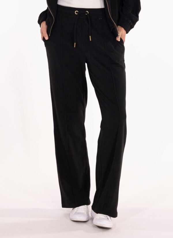 PANTALON DROIT MICROPOLAIRE SALMA NOIR - Image 3
