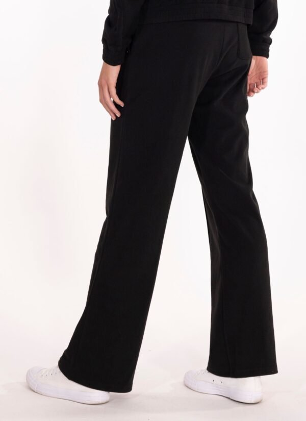 PANTALON DROIT MICROPOLAIRE SALMA NOIR - Image 2